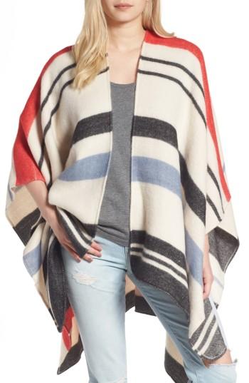 Women's Treasure & Bond Stripe Cape, Size - Beige