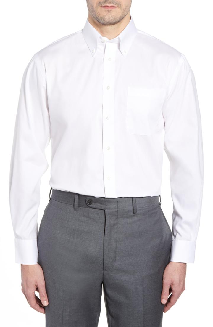 Men's Nordstrom Men's Shop Traditional Fit Non-iron Dress Shirt .5 - 35 - White