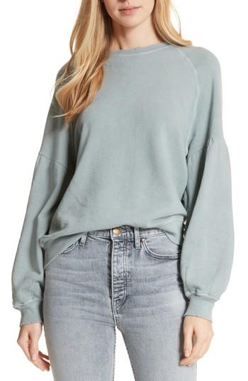 Women's The Great. The Bishop Sleeve Sweatshirt - Green