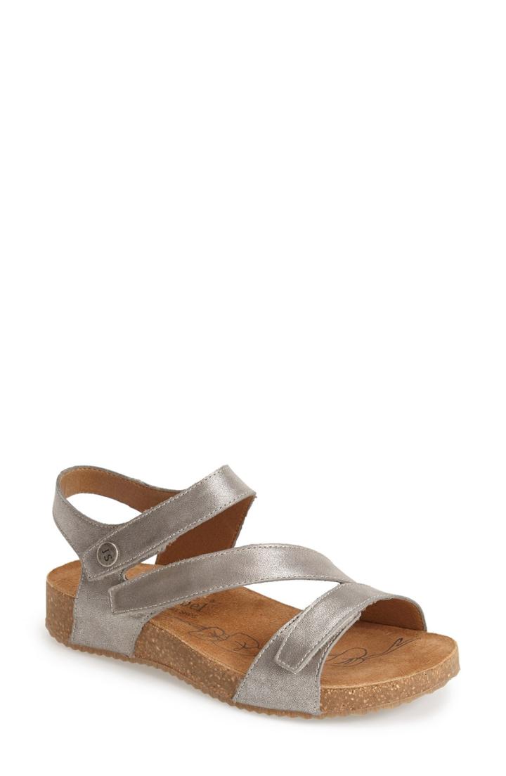 Women's Josef Seibel 'tonga' Leather Sandal -11.5us / 42eu - Metallic