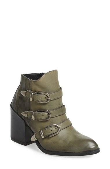 Women's Baske California 'roscoe' Buckle Strap Bootie M - Grey