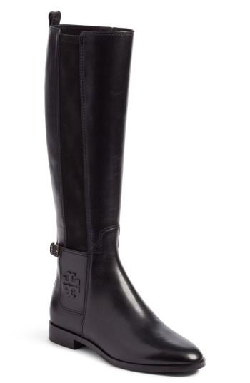 Women's Tory Burch Wyatt Riding Boot .5 M - Black