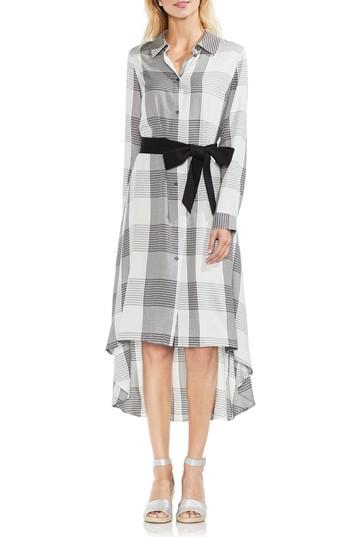 Women's Vince Camuto Oversize Plaid Shirtdress - Black
