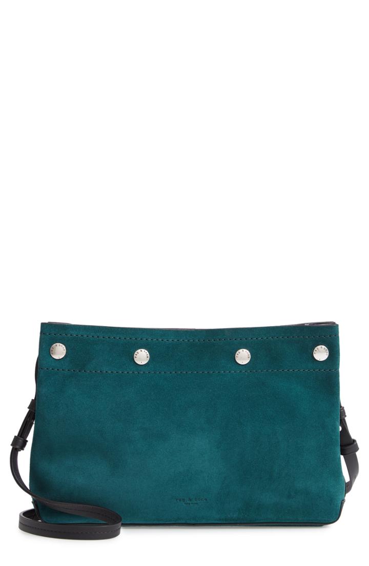 Rag & Bone Compass Colorblock Leather Crossbody Bag - Green