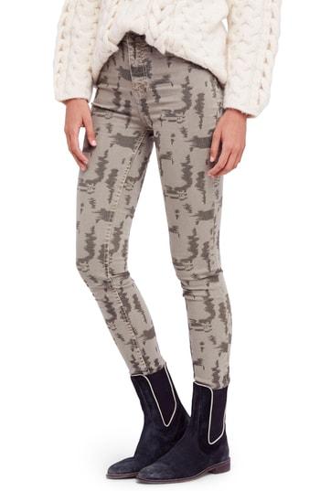 Women's Free People Long & Lean High Waist Denim Leggings - Grey