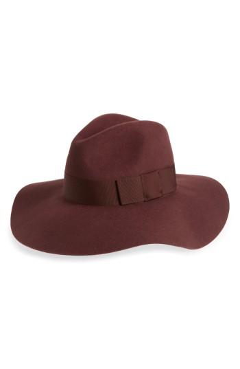 Women's Brixton Piper Floppy Wool Felt Hat - Burgundy