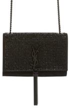 Saint Laurent Small Kate Crystal Embellished Crossbody Bag - Black