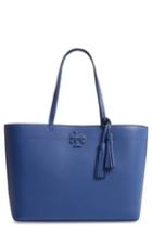 Tory Burch Mcgraw Leather Laptop Tote - Blue