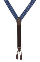 Men's Nordstrom Men's Shop Dot Denim Suspenders, Size - Denim
