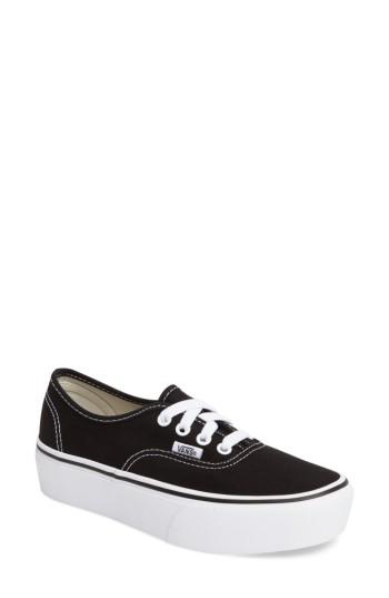 Women's Vans 'authentic' Platform Sneaker .5 M - Black