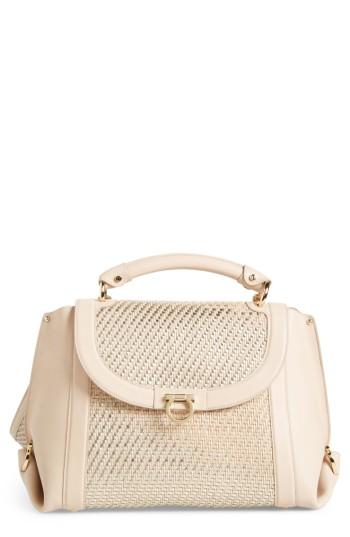 Salvatore Ferragamo Sofia Leather Satchel - Beige