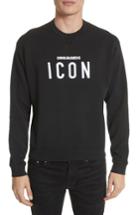Men's Dsquared2 Icon Embroidered Crewneck Sweatshirt - Black