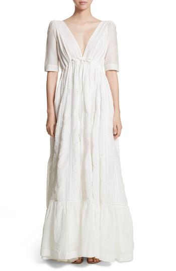 Women's Kalita Uschi Silk & Cotton Maxi Dress - White
