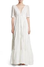 Women's Kalita Uschi Silk & Cotton Maxi Dress - White