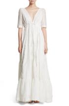 Women's Kalita Uschi Silk & Cotton Maxi Dress - White