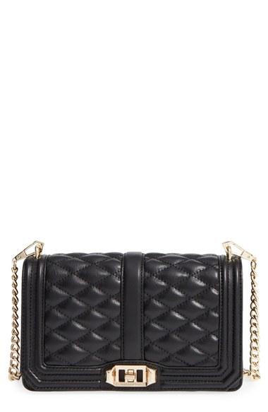 Rebecca Minkoff Love Leather Crossbody Bag - Black
