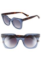 Women's Web 48mm Sunglasses - Shiny Blue/ Blue Mirror