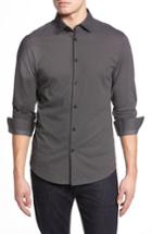 Men's Stone Rose Slim Fit Micro Dot Knit Sport Shirt, Size - White