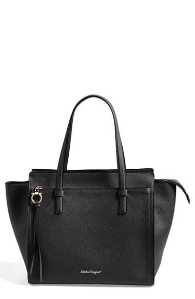 Salvatore Ferragamo 'fill Up - Large' Leather Tote -