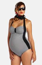 Women's Pez D'or 'palm Springs' One-piece Maternity Swimsuit - Black