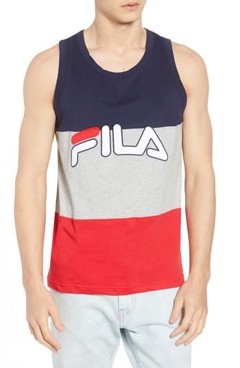 Men's Fila Tai Logo Tank - Blue