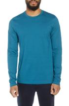 Men's Boss Tenison Long Sleeve Crewneck T-shirt - Blue