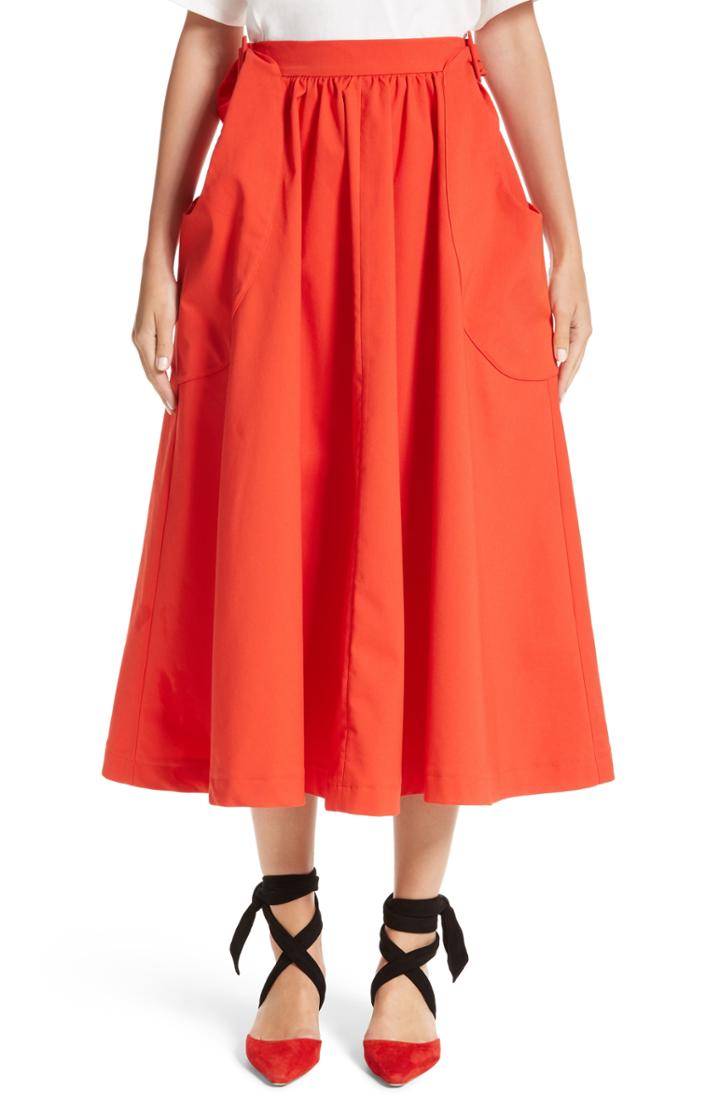 Women's Rejina Pyo Belted Pocket Skirt Us / 8 Uk - Red