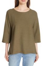 Women's Eileen Fisher Boxy Jacquard Knit Top - Green