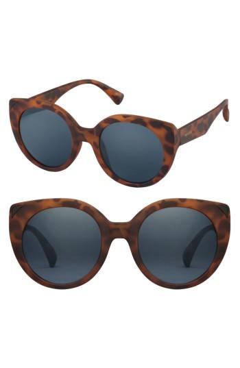 Women's Perverse Feline Round Cat Eye Sunglasses - Tortoise/ Black