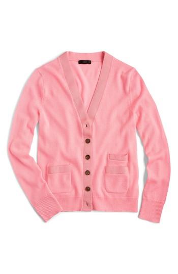 Women's J.crew Harlow Merino Wool Cardigan - Pink