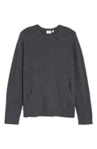Men's Ag Thoman Slim Destructed Crew Pullover - Grey