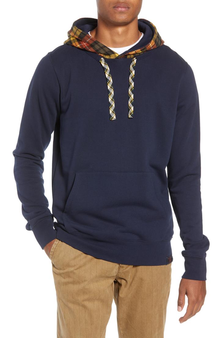 Men's Scotch & Soda Contrast Hooded Pullover - Blue