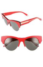 Women's Victoria Beckham 58mm Retro Sunglasses - Red/ Metallic Dark Rose/ Grey
