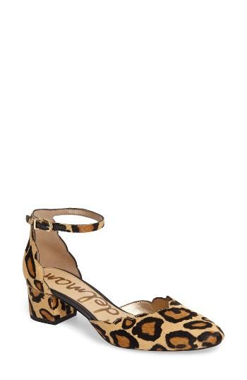 Women's Sam Edelman Lara Ankle Strap Pump M - Brown
