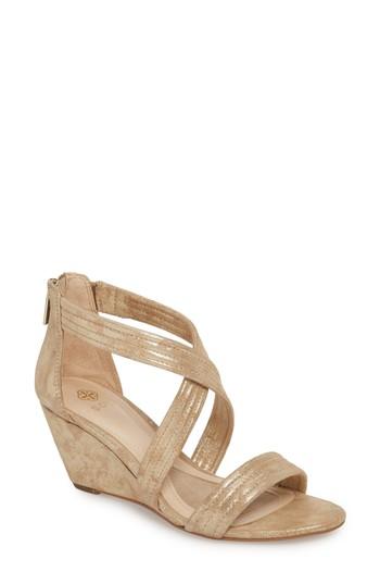 Women's Isola Fia Wedge Sandal M - Metallic