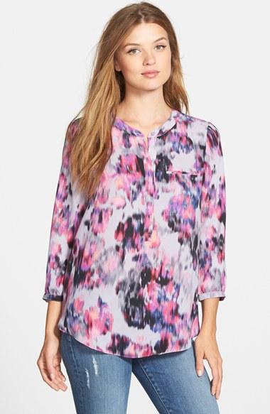 Women's Nydj Henley Blouse - Pink