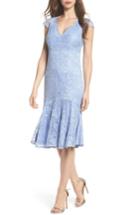 Women's Adrianna Papell Flounce Hem Lace Dress - Blue