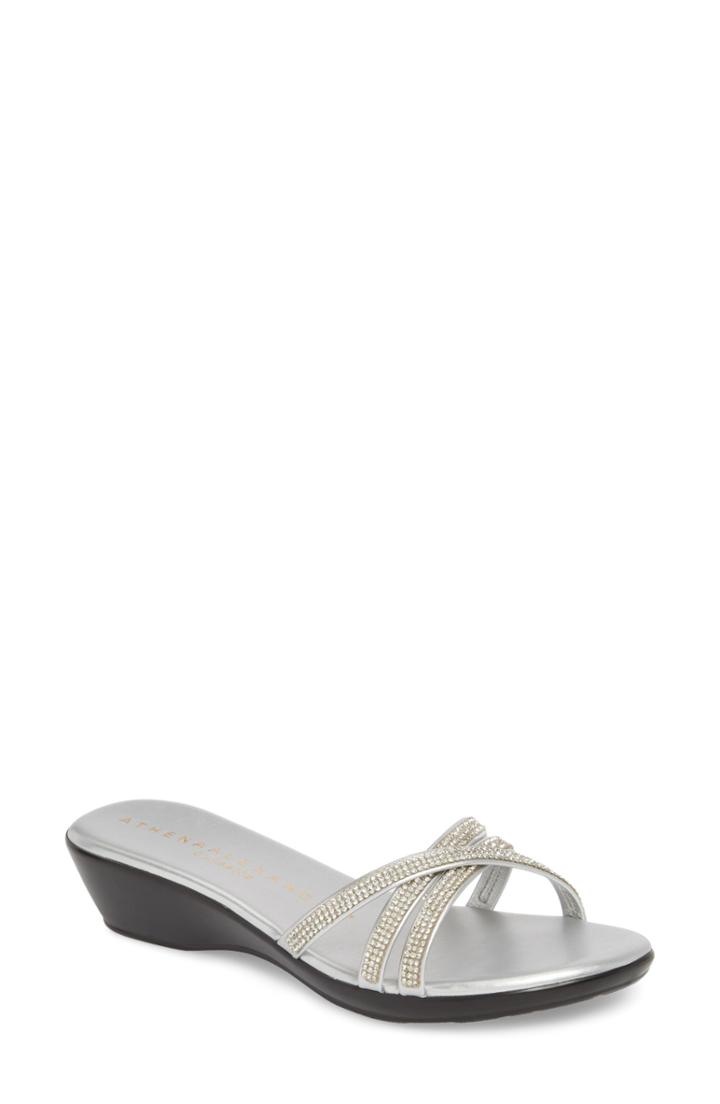 Women's Athena Alexander Harlow Slide Sandal .5 M - Metallic