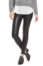 Women's David Lerner Zip Cuff Faux Leather Moto Leggings - Black