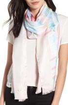 Women's Kate Spade New York Deco Hotel Oblong Silk Scarf, Size - Pink