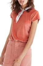Women's Madewell Velour Tee, Size - Pink