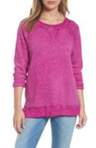 Women's Caslon Burnout Sweatshirt, Size - Purple