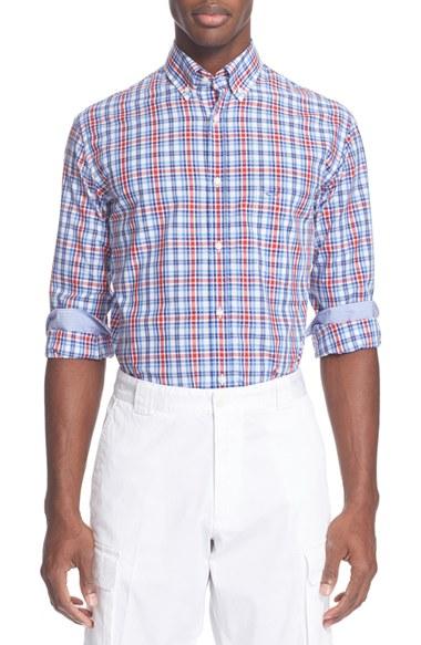 Men's Paul & Shark Fit Plaid Sport Shirt