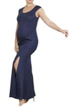 Women's Angel Maternity Dress To Impress Maternity Maxi Dress - Blue