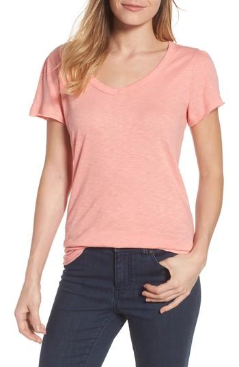 Women's Caslon V-neck Tee - Pink