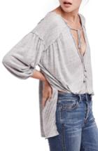 Women's Free People Just A Henley Top - Grey