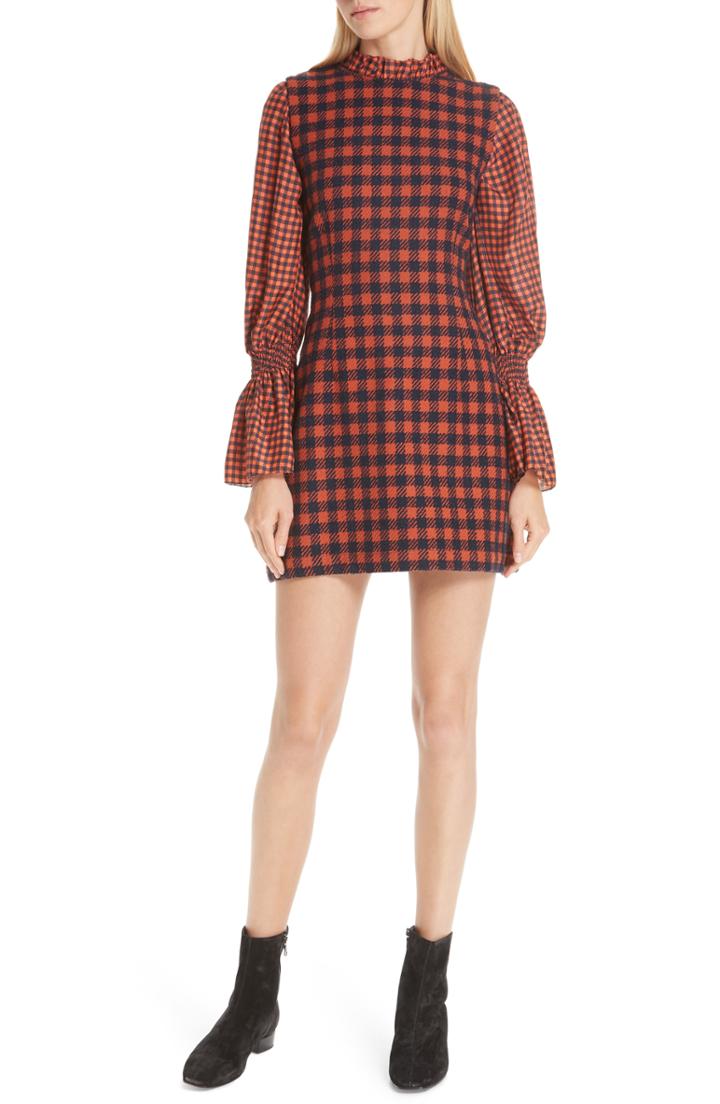 Women's Sea Ethno Pop Checkered Combo Dress