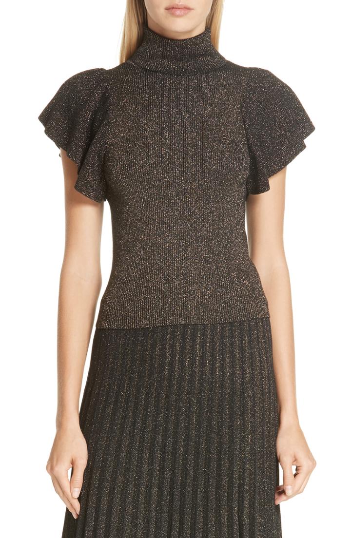 Women's Velvet By Graham & Spencer Ruffle Sides Blouse