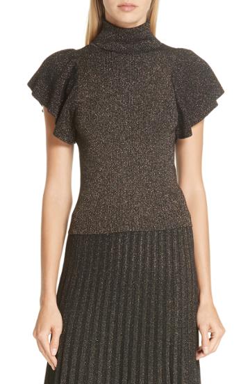 Women's Velvet By Graham & Spencer Ruffle Sides Blouse