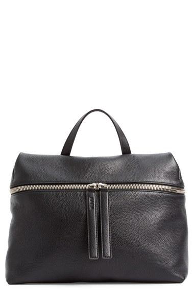 Kara Pebbled Leather Satchel -